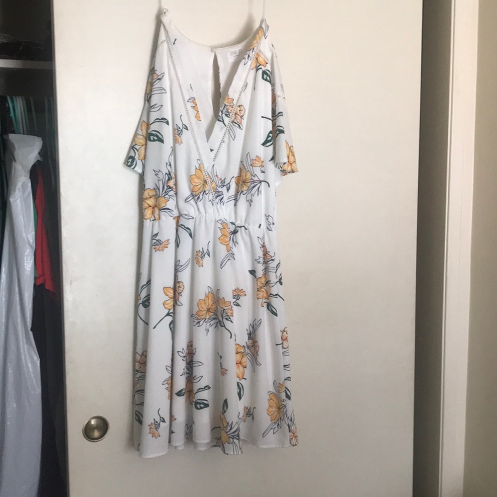 White floral summer dress
